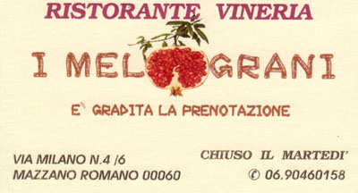 Biglietto da visita - I Melograni Biglietto da visita - I Melograni